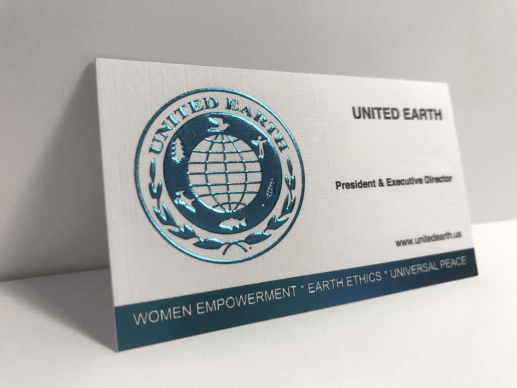 Foiled and Embossed Business Card Example