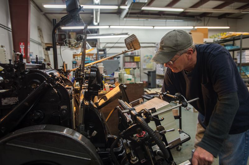 Jeff Running Heidelberg Windmill Letterpress